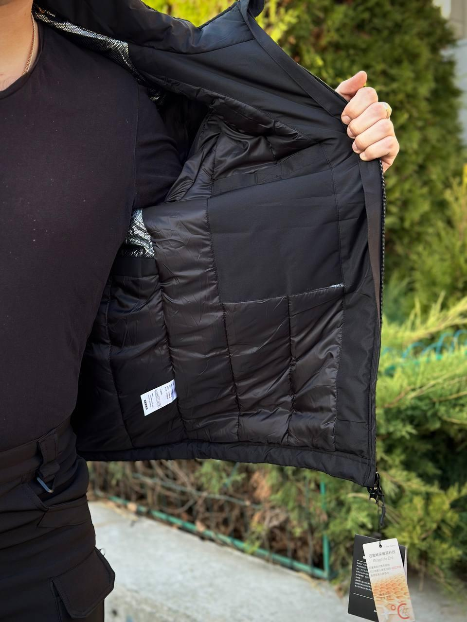 Інноваційна Зимова Куртка Archon 5.0 Black Omni-Heat + Синтепон