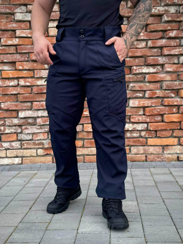 Штани Soft Shell Сині ДСНС Military +
