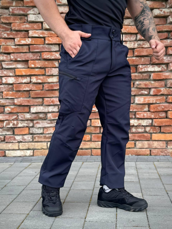 Штани Soft Shell Сині ДСНС Military +