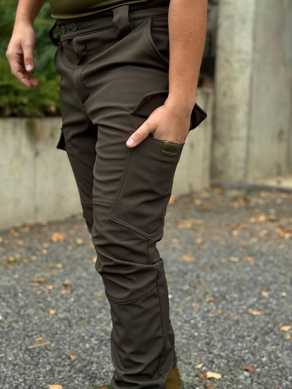 Штани Soft Shell посилені Olive Viking ✅