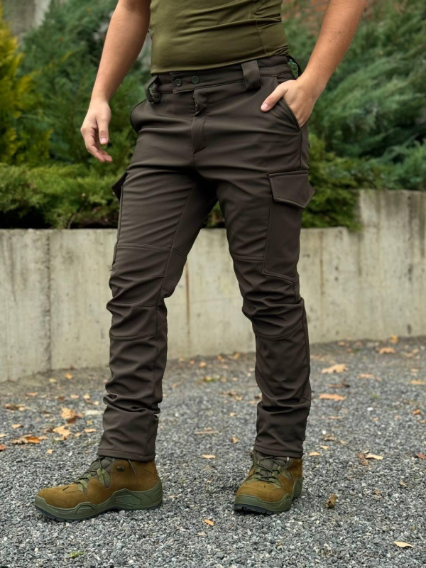 Штани Soft Shell посилені Olive Viking ✅
