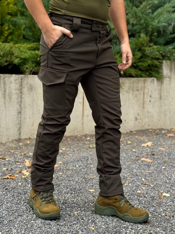 Штани Soft Shell посилені Olive Viking ✅