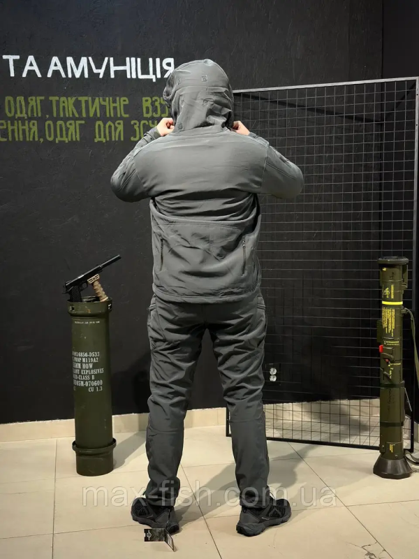 Костюм софтшел Gwild сірий Soft Shell на флісі