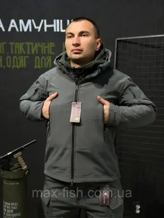 Костюм софтшел Gwild сірий Soft Shell на флісі