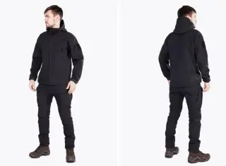 Костюм софтшел Gwild чорний Soft Shell на флісі