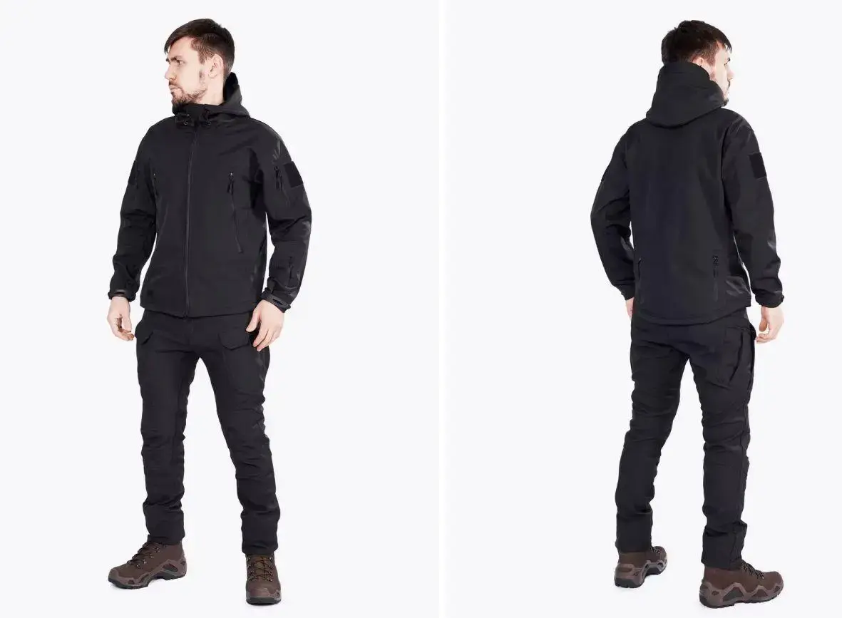 Костюм софтшел Gwild чорний Soft Shell на флісі