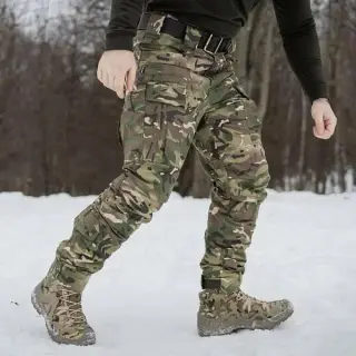 Штани водовідштовхувальні 13 кишень зимові тактичні на флісі Apex мультикам