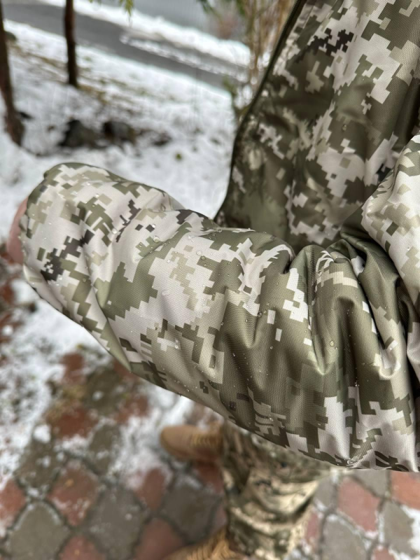 Бушлат піксель з знімним хутром