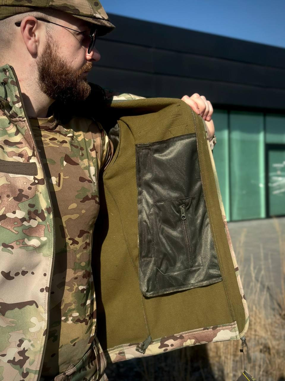 Тактичний костюм на флісі Soft Shell мультикам