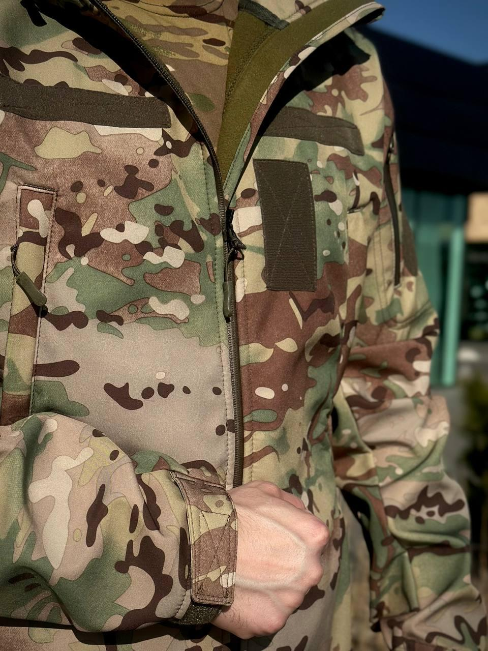 Тактичний костюм на флісі Soft Shell мультикам