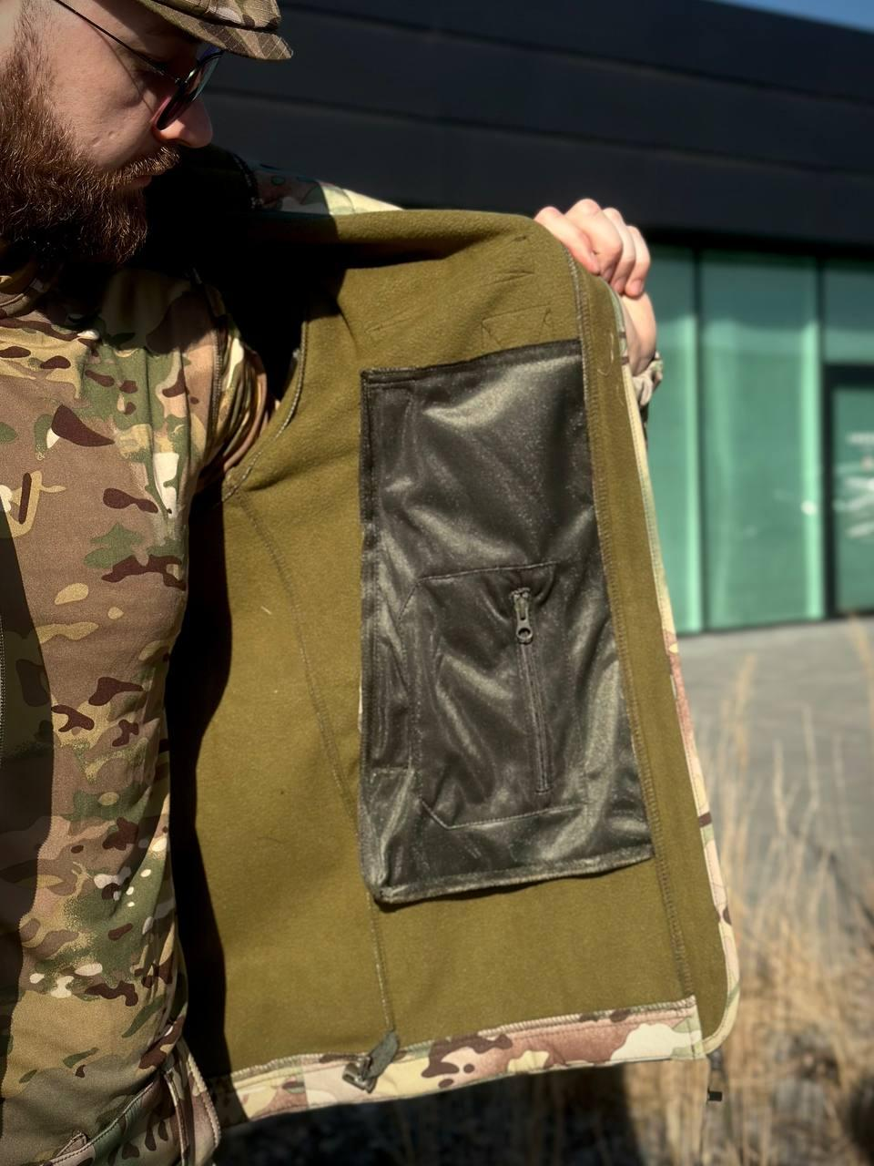 Тактичний костюм на флісі Soft Shell мультикам
