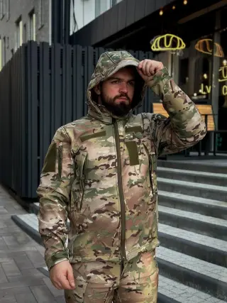 Тактичний костюм на флісі Soft Shell мультикам