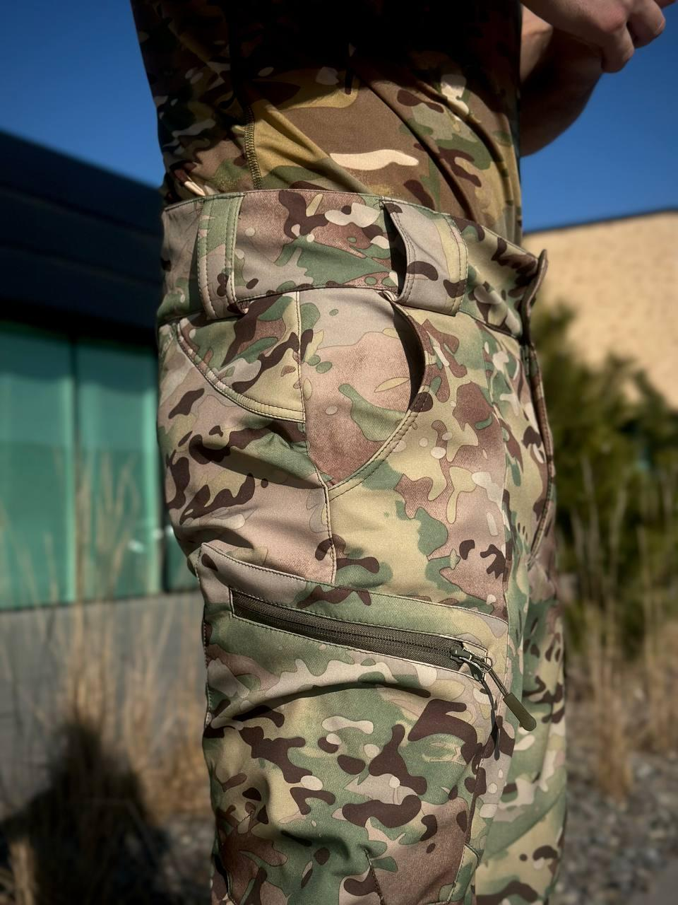 Тактичний костюм на флісі Soft Shell мультикам
