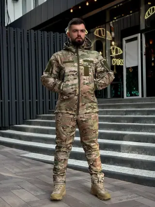 Тактичний костюм на флісі Soft Shell мультикам