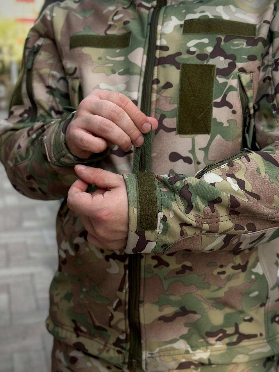 Тактичний костюм на флісі Soft Shell мультикам