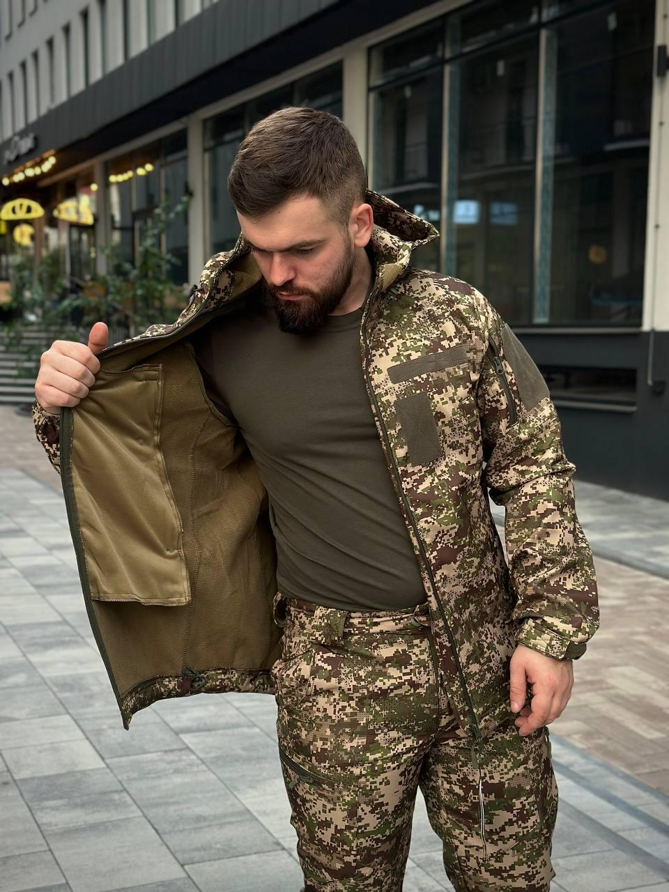 Тактичний костюм на флісі Soft Shell Хижак MILITARY