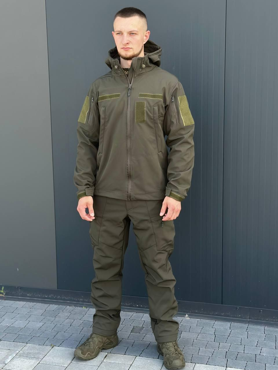 Костюм олива софтшел B&L