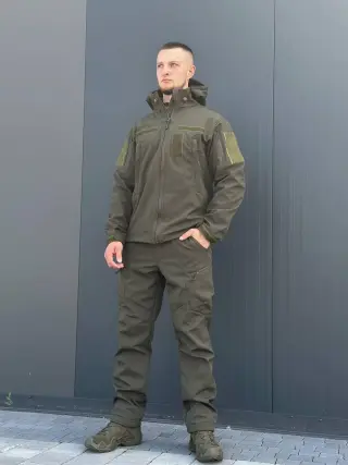 Костюм олива софтшел B&L