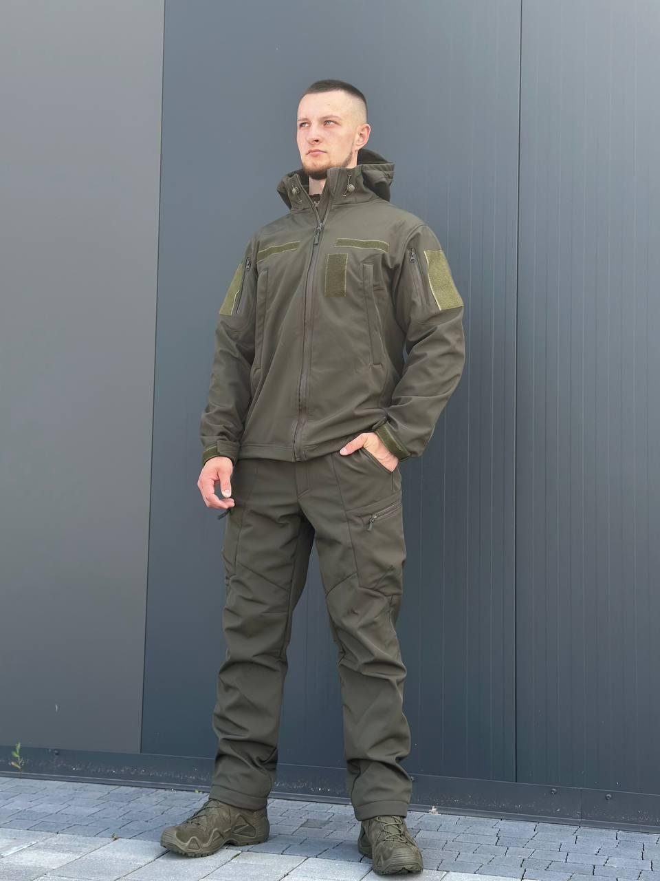 Костюм олива софтшел B&L