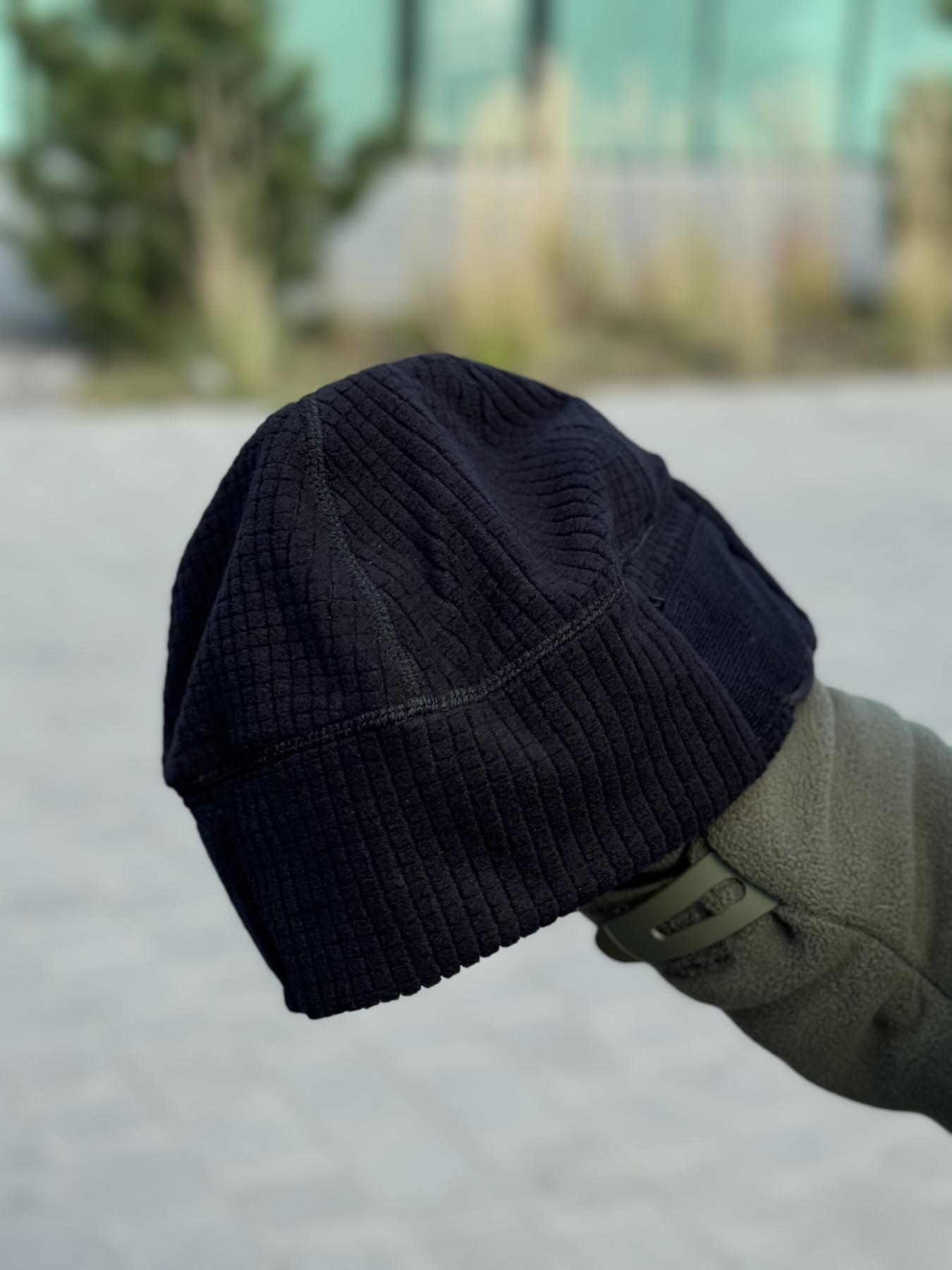 Шапка Helikon Range Beanie Grid Fleece - Black.