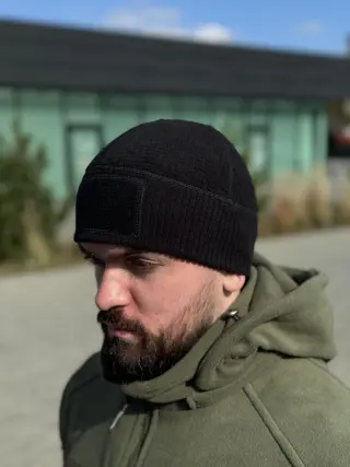 Шапка Helikon Range Beanie Grid Fleece - Black.
