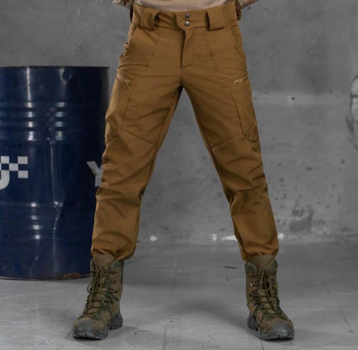 Штани тактичні SoftShell зимові Койот 5.0 - Фото 4