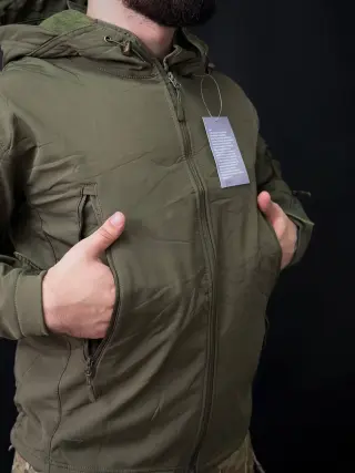 Тактична куртка soft shell olive BITT