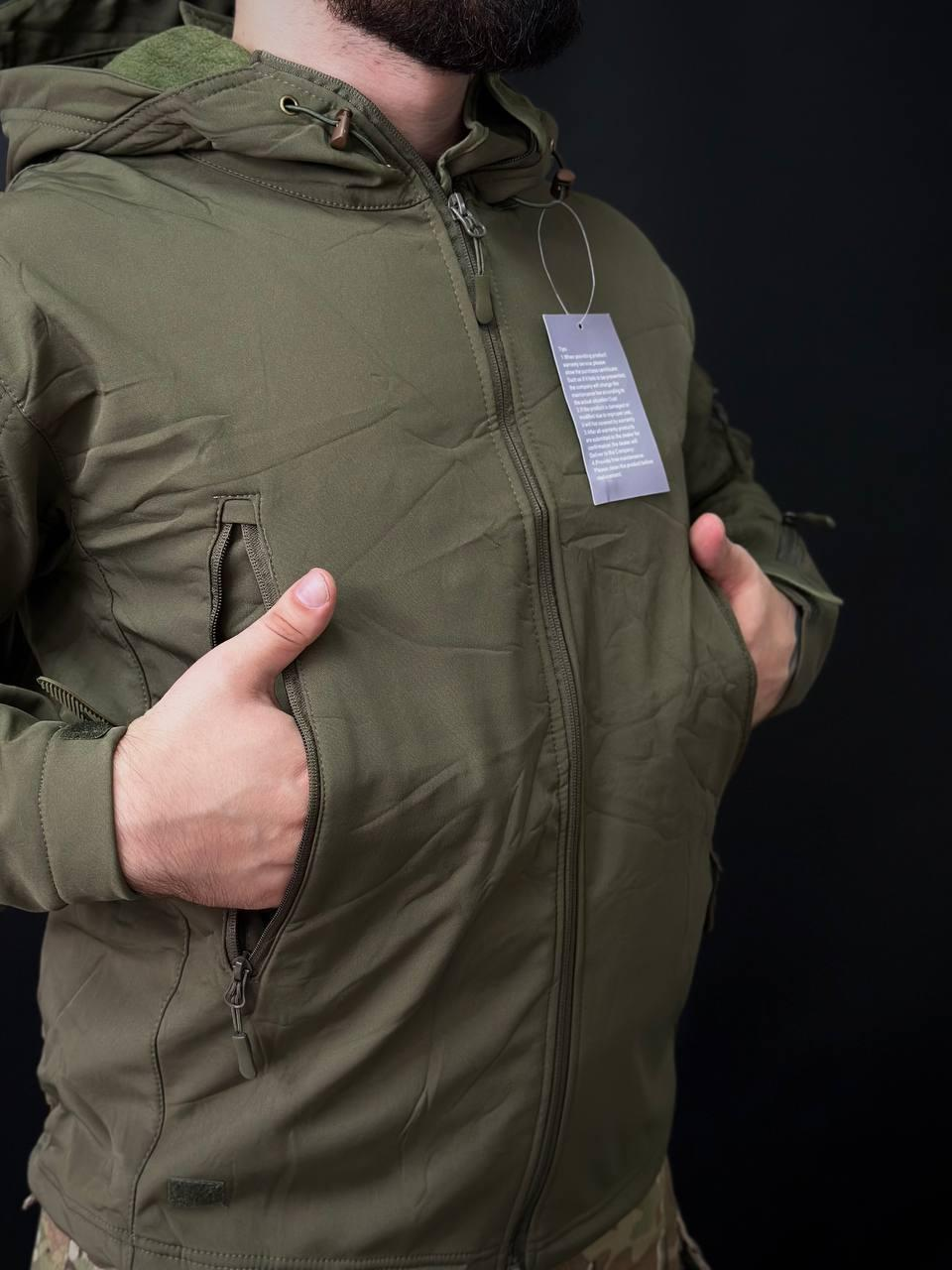Тактична куртка soft shell olive BITT