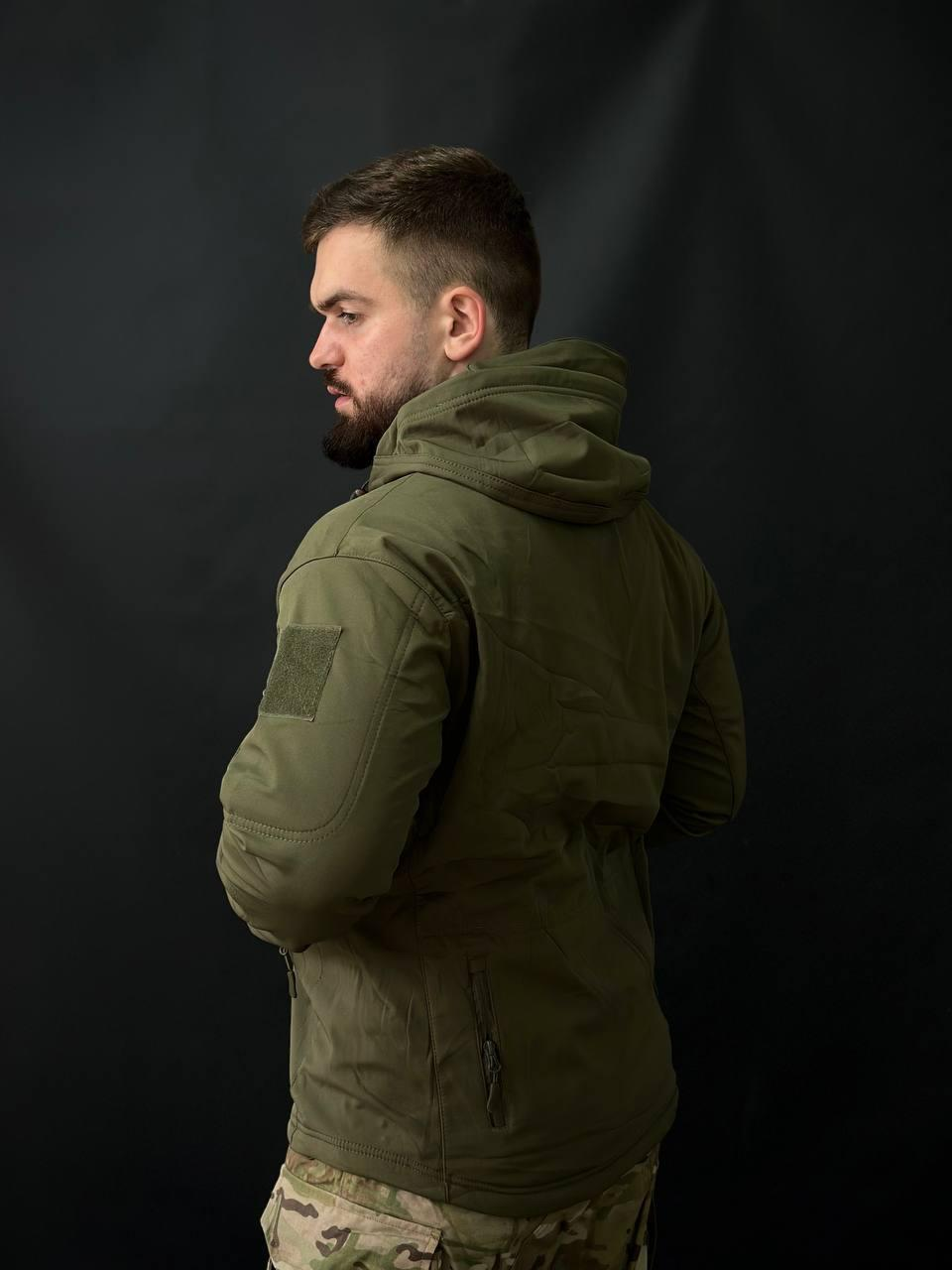 Тактична куртка soft shell olive BITT