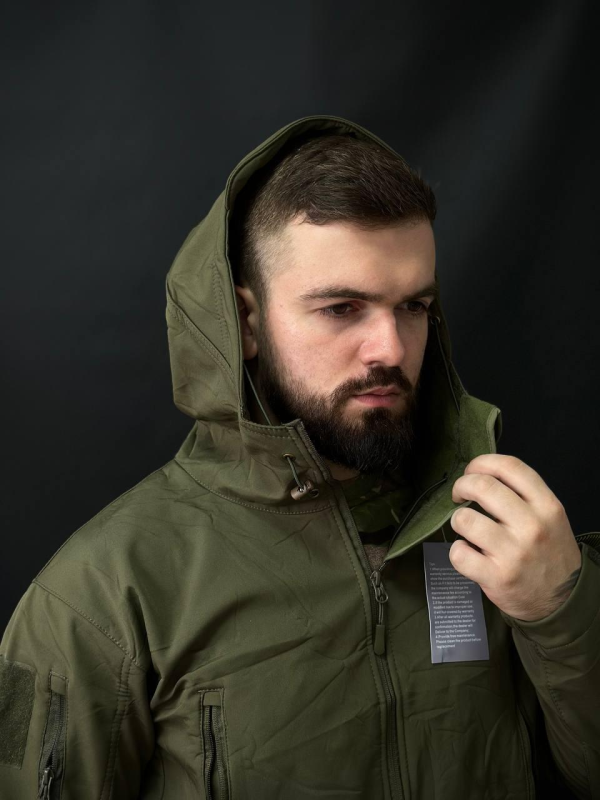 Тактична куртка soft shell olive BITT