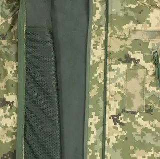 Куртка SoftShell з липучками для шевронів піксель V&T