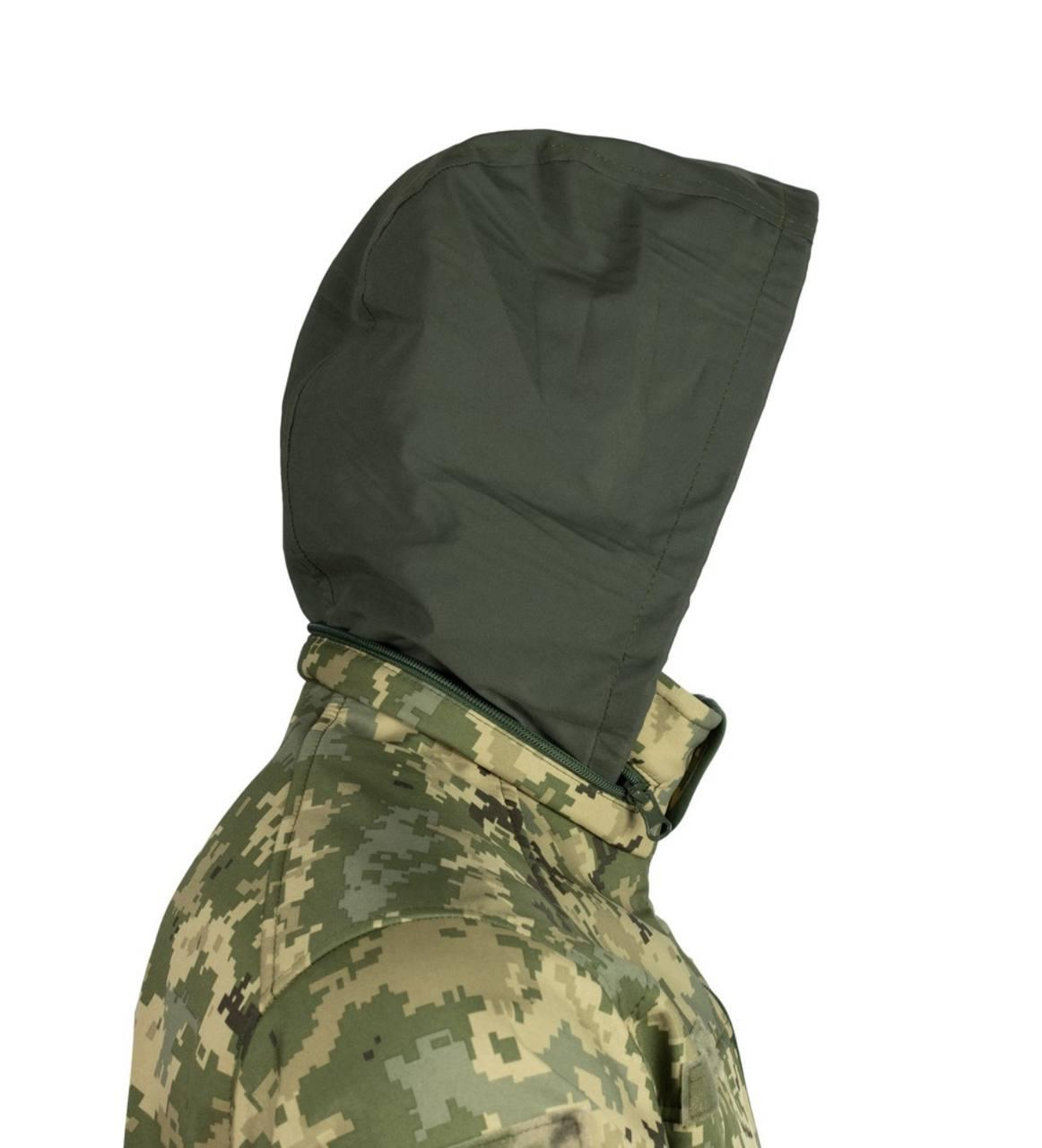Куртка SoftShell з липучками для шевронів піксель V&T