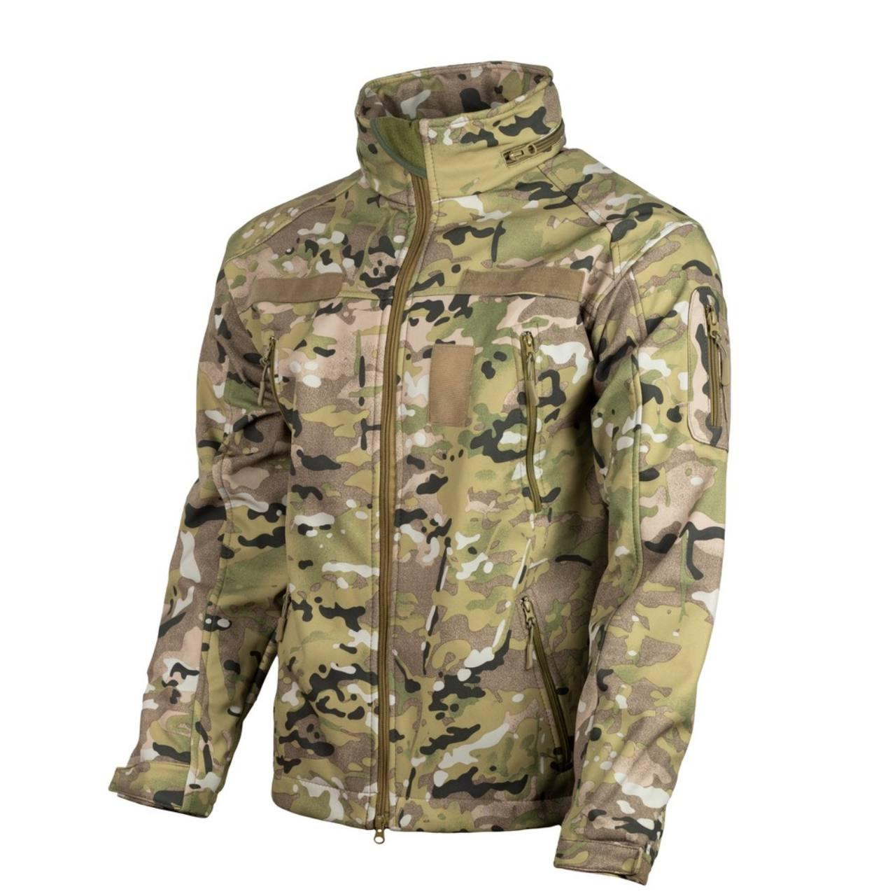 Куртка SoftShell з липучками для шевронів Multicam V&T