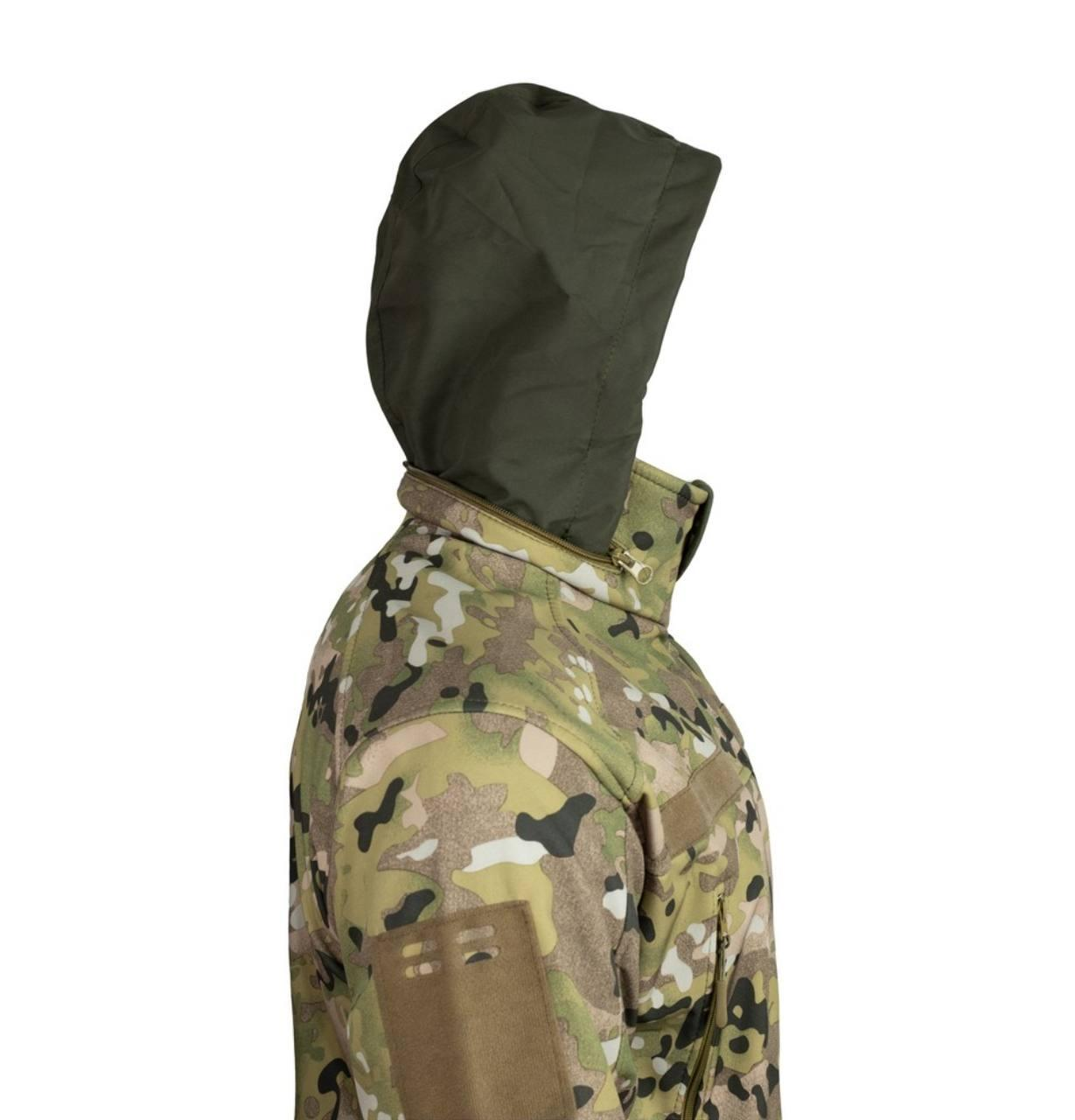 Куртка SoftShell з липучками для шевронів Multicam V&T