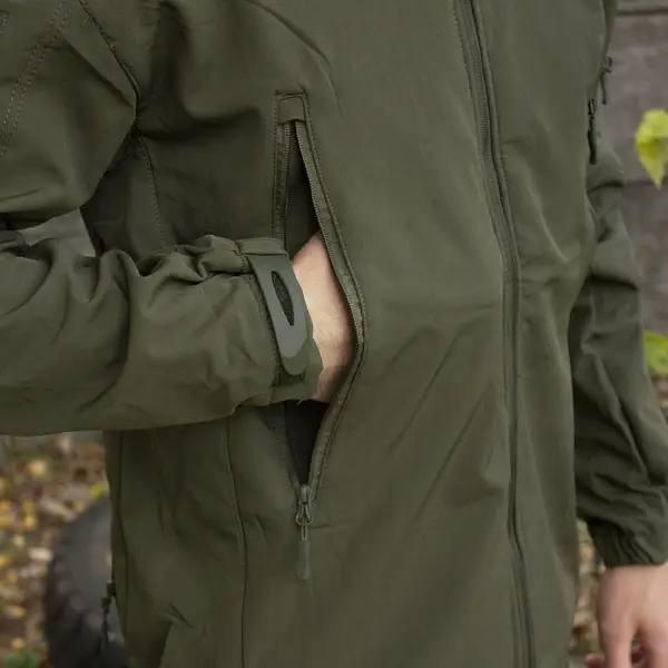 Куртка софтшел Gman Олива Soft Shell на флісі