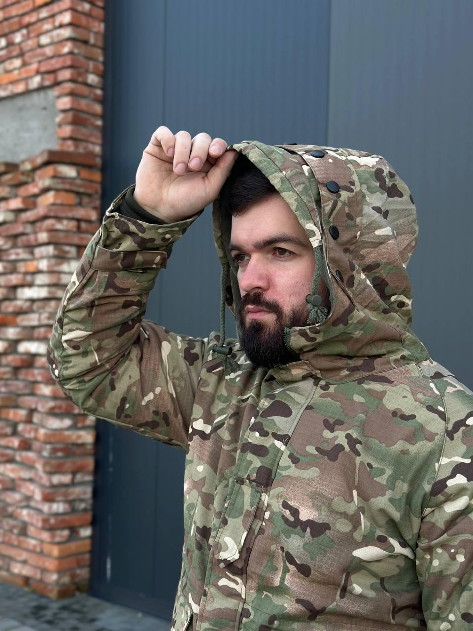 Куртка-парка HAN WILD G8 мультикам з флісовою підкладкою