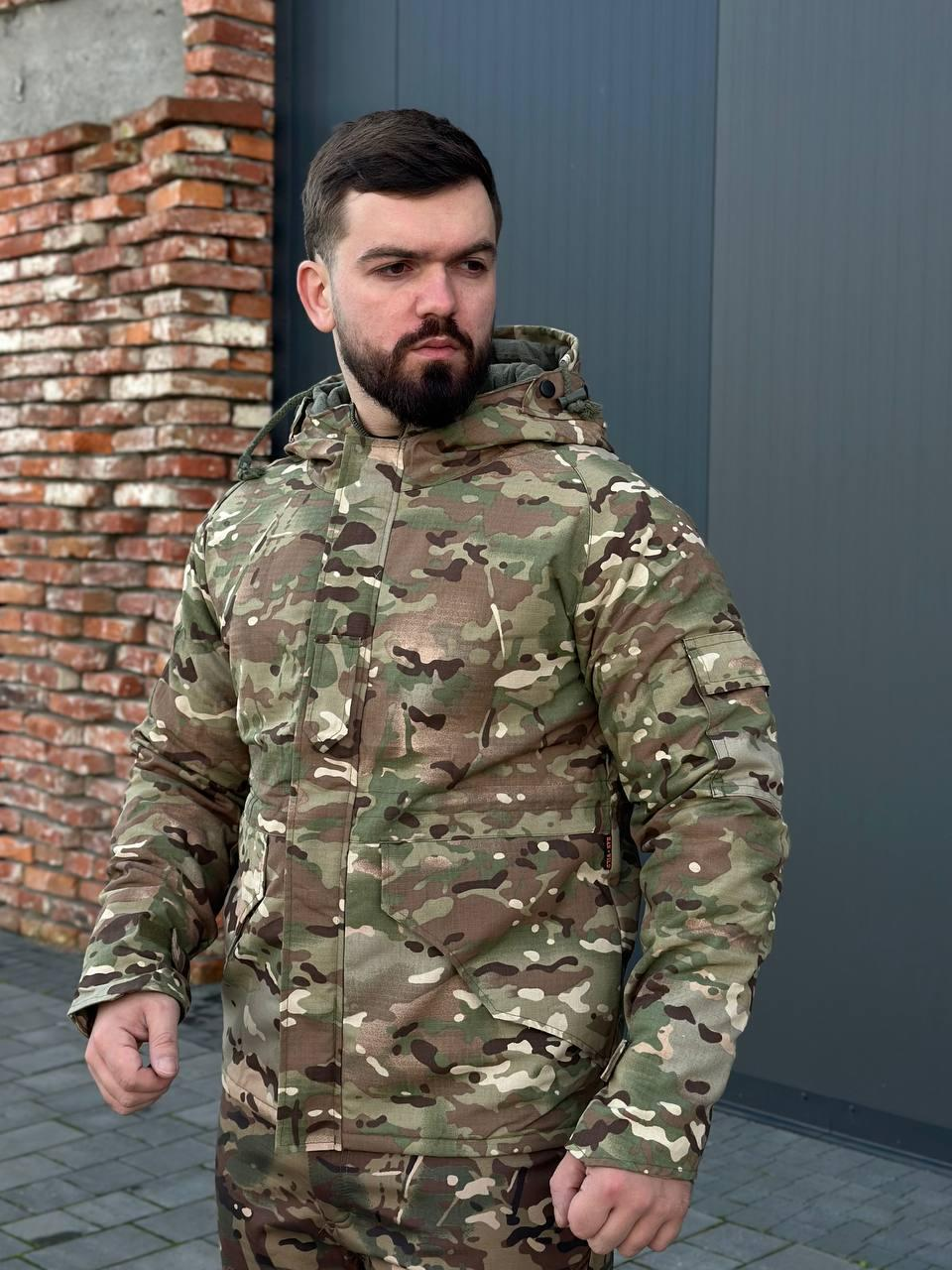 Куртка-парка HAN WILD G8 мультикам з флісовою підкладкою