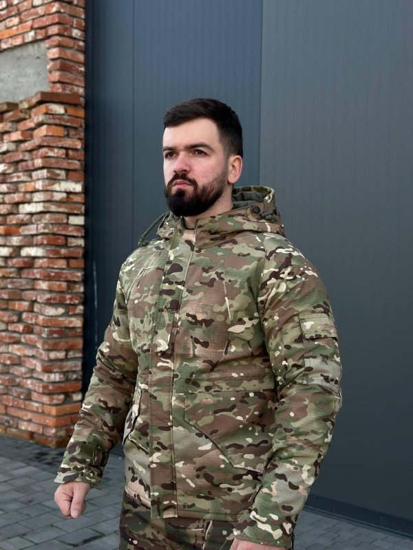 Куртка-парка HAN WILD G8 мультикам з флісовою підкладкою