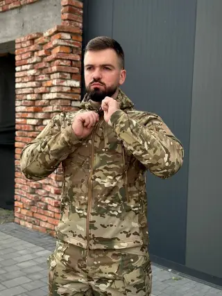 Утеплений костюм 3 в 1 🛑Soft Shell Esdy мультикам з бойовою рубашкою Han Wild Multicam