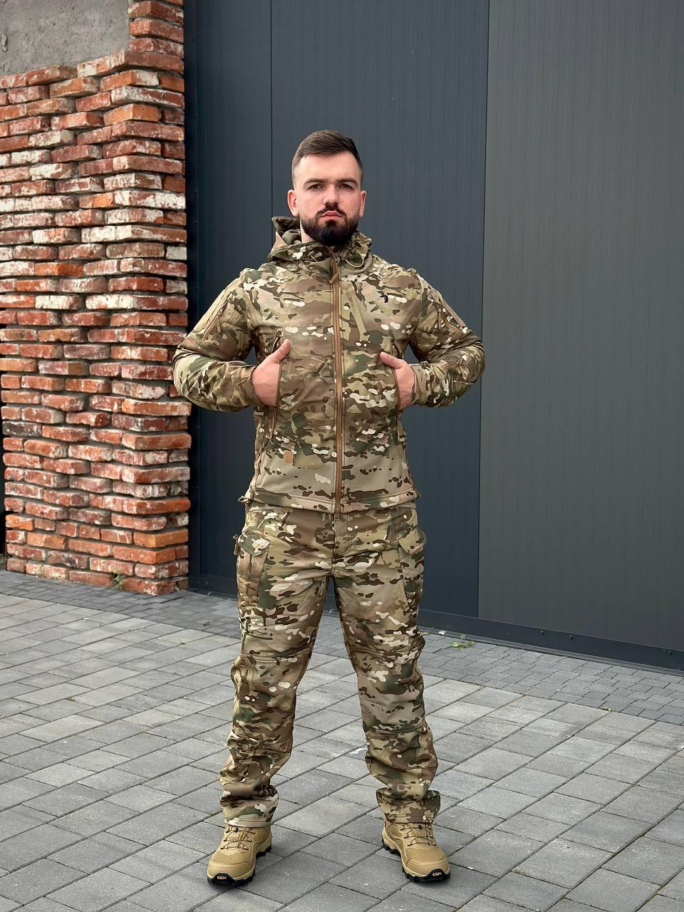 Утеплений костюм 3 в 1 🛑Soft Shell Esdy мультикам з бойовою рубашкою Han Wild Multicam