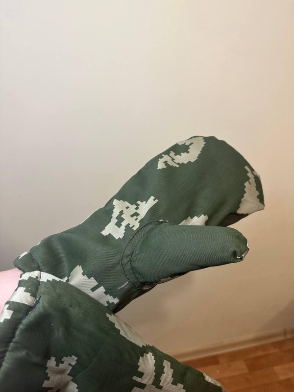 Рукавиці зимові піксель