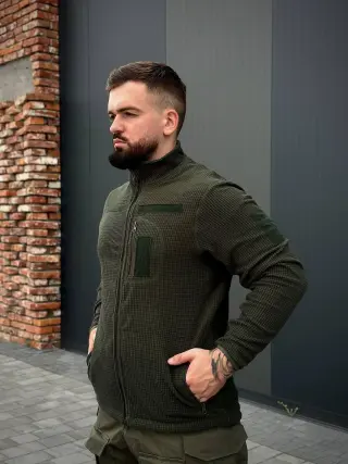 Військова Кофта Олива Army Combat Olive мікрофліс кубик