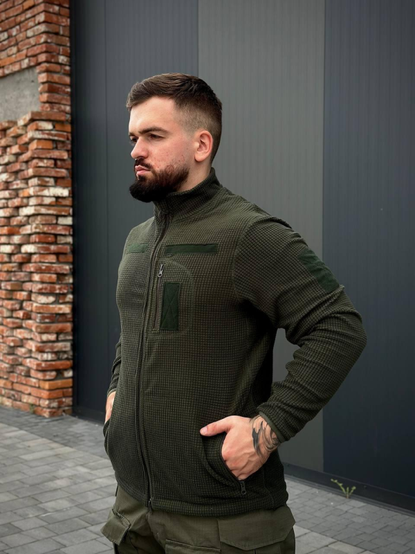 Військова Кофта Олива Army Combat Olive мікрофліс кубик