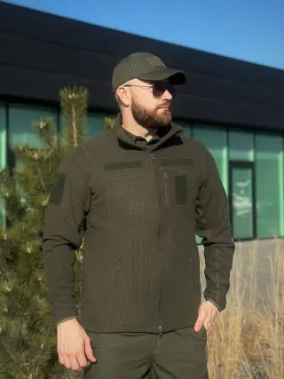 Військова Кофта Олива Army Combat Olive мікрофліс кубик