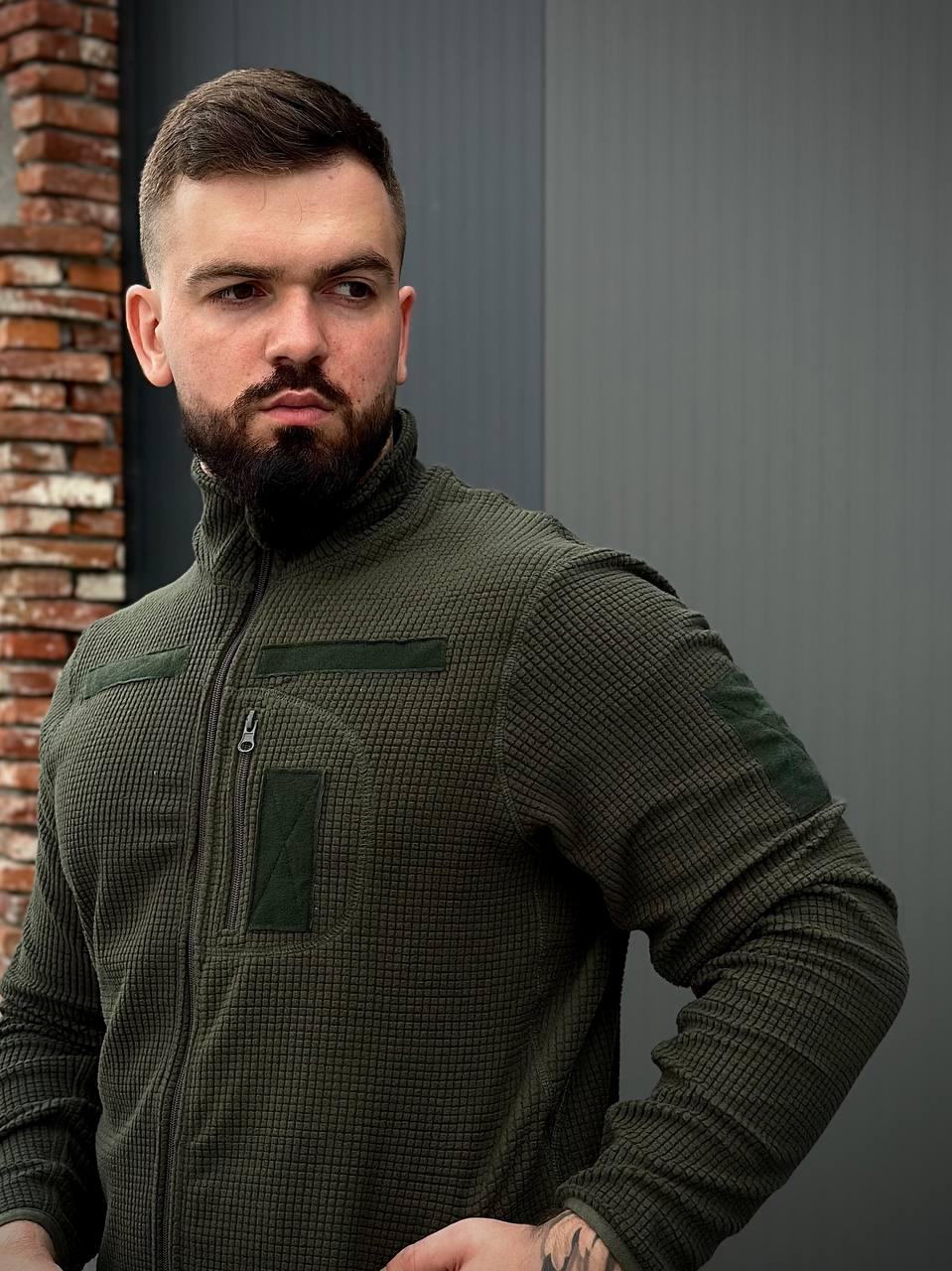 Військова Кофта Олива Army Combat Olive мікрофліс кубик