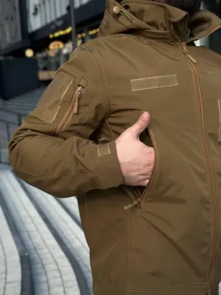 Тактичний костюм на флісі Soft Shell койот