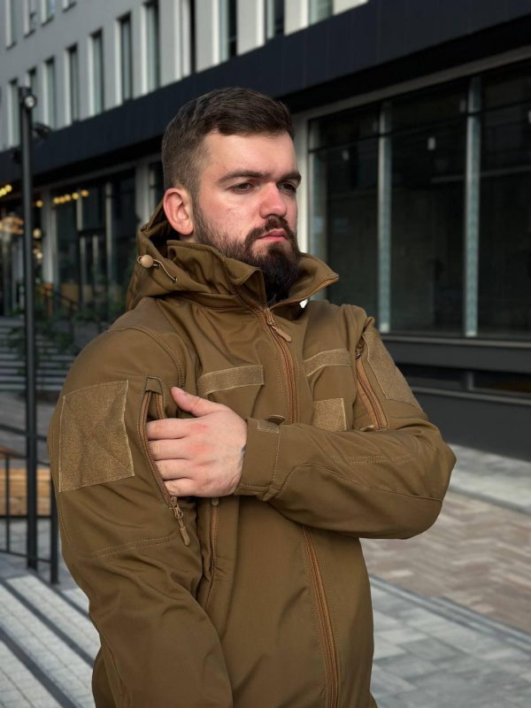 Тактичний костюм на флісі Soft Shell койот