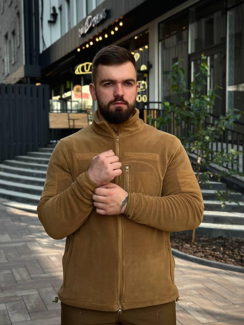 Тактичний костюм на флісі Soft Shell койот