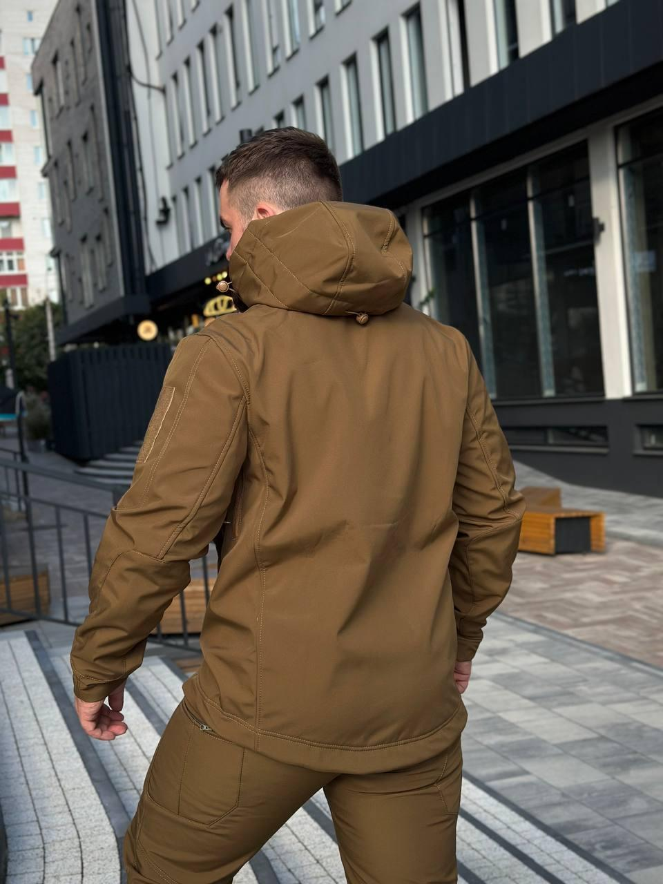 Тактичний костюм на флісі Soft Shell койот