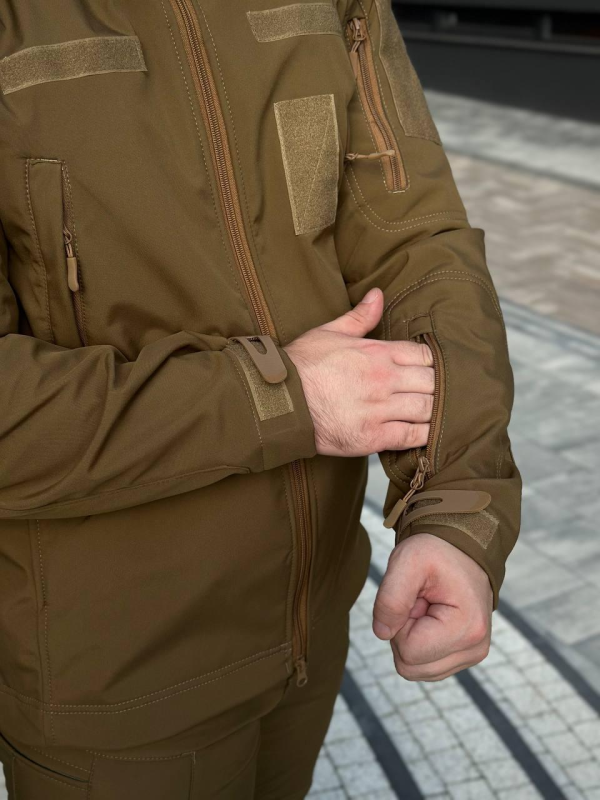 Тактичний костюм на флісі Soft Shell койот